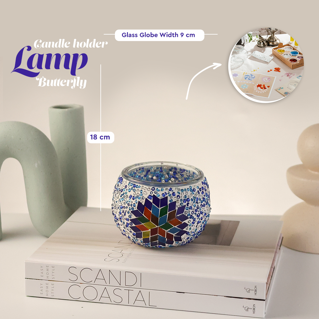 Candle Holder DIY Kit -- Butterfly pattern, a handmade gift