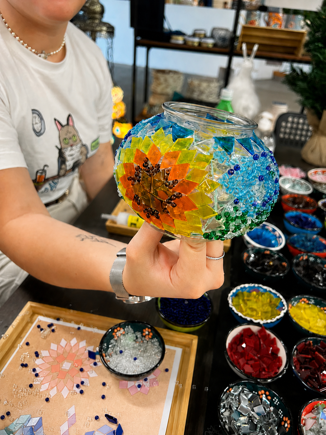 Mosaic lamp design