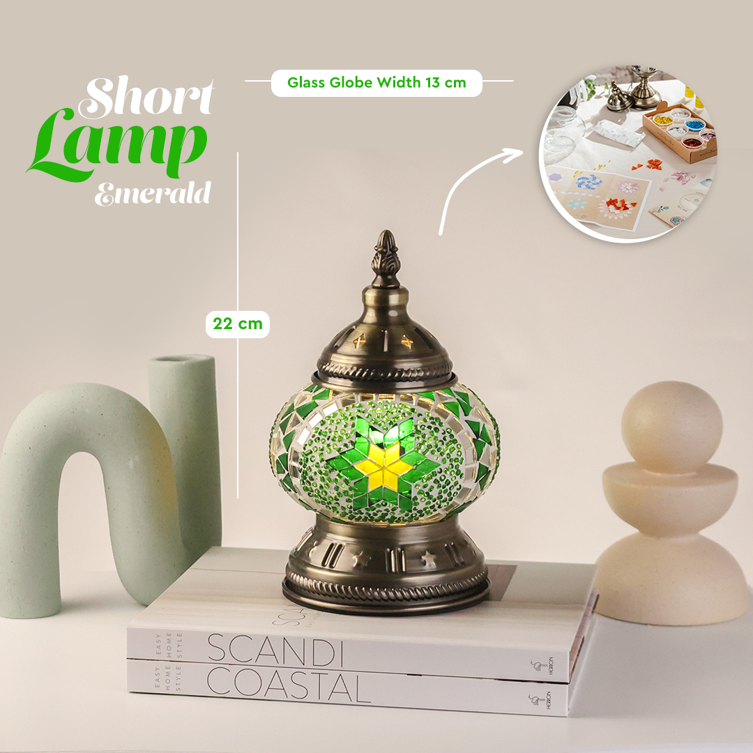 Short Table Lamp DIY Kit -- Emerald color style