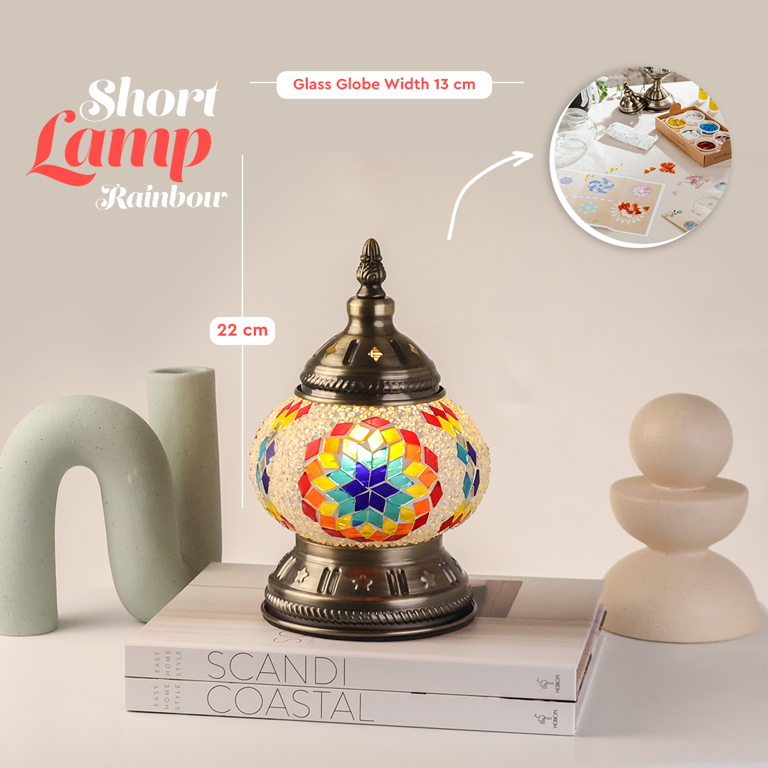 Short Table Lamp DIY Kit -- Rainbow color style, a handcrafted gift